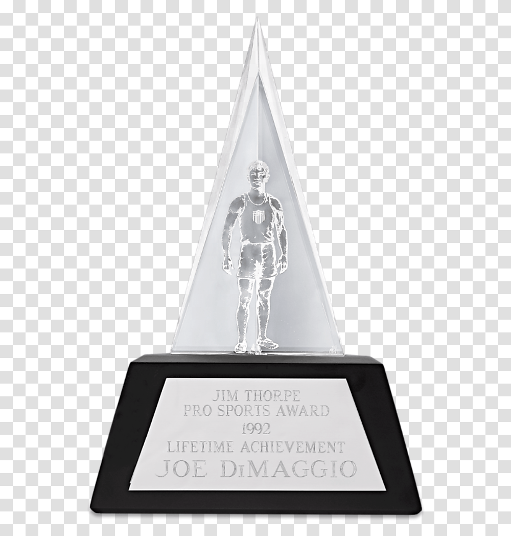 Joe Dimaggios Jim Thorpe Lifetime Achievement Award Trophy, Person, Human Transparent Png
