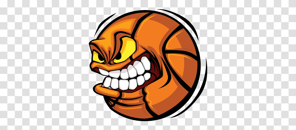 Joemonster Basketball Clipart Glossy Basketball With Face, Teeth, Mouth, Jaw, Helmet Transparent Png