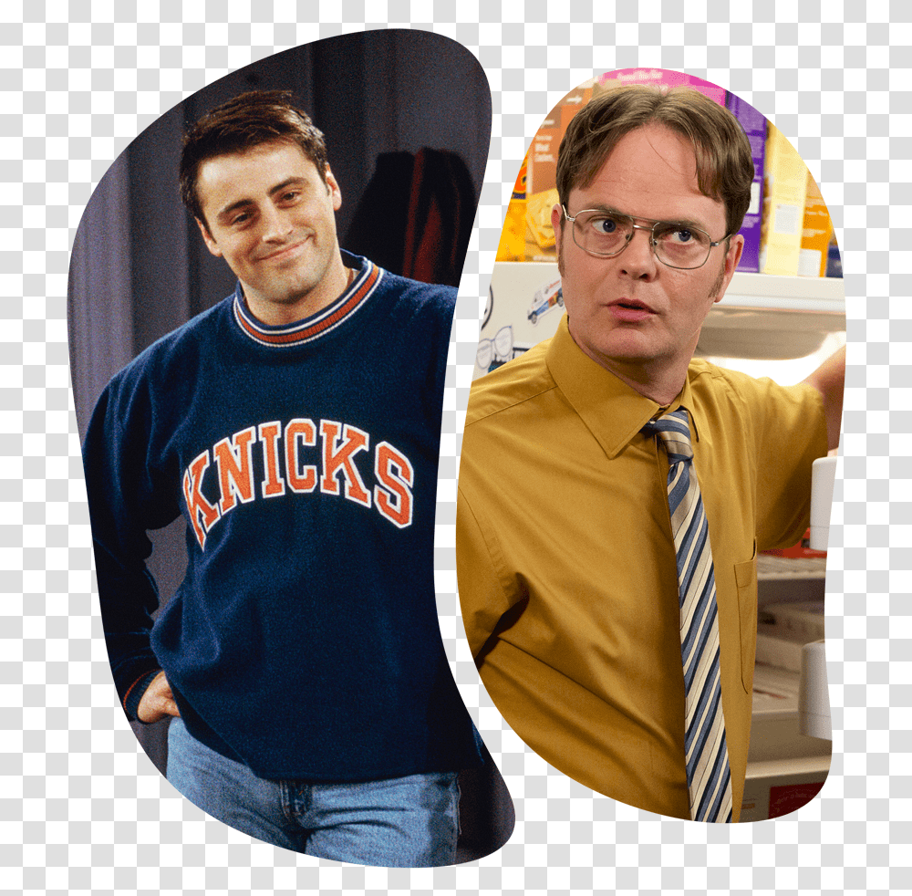 Joey From Friends And Dwight From The Office Friends And The Office, Tie, Accessories, Shirt Transparent Png