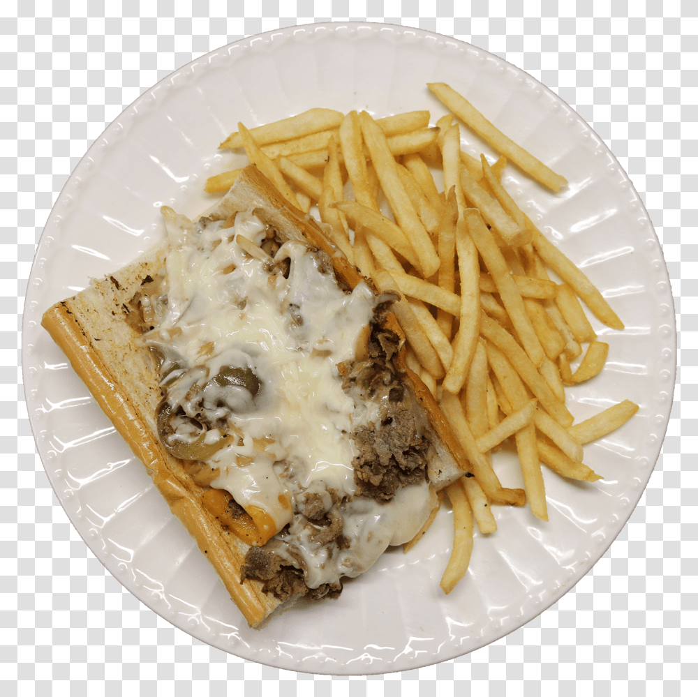 Joey S Red Hots Philly Cheesesteak Sandwich French Fries, Food, Dish, Meal Transparent Png