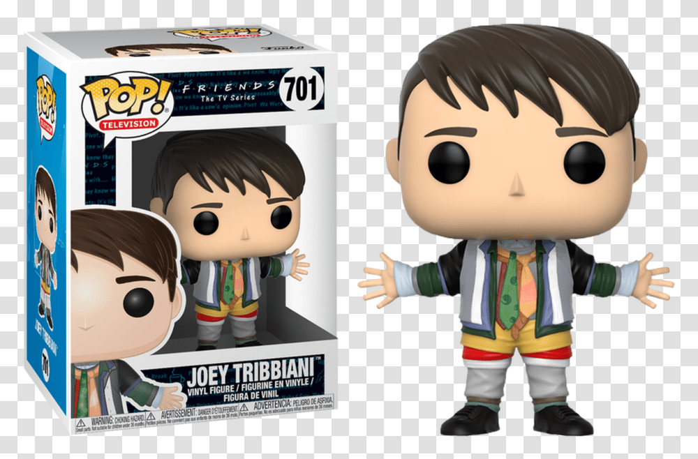 Joey Tribbiani In Chandlers Clothes Pop Vinyl Figure Funko Pop Joey Tribbiani, Doll, Toy, Person, Book Transparent Png