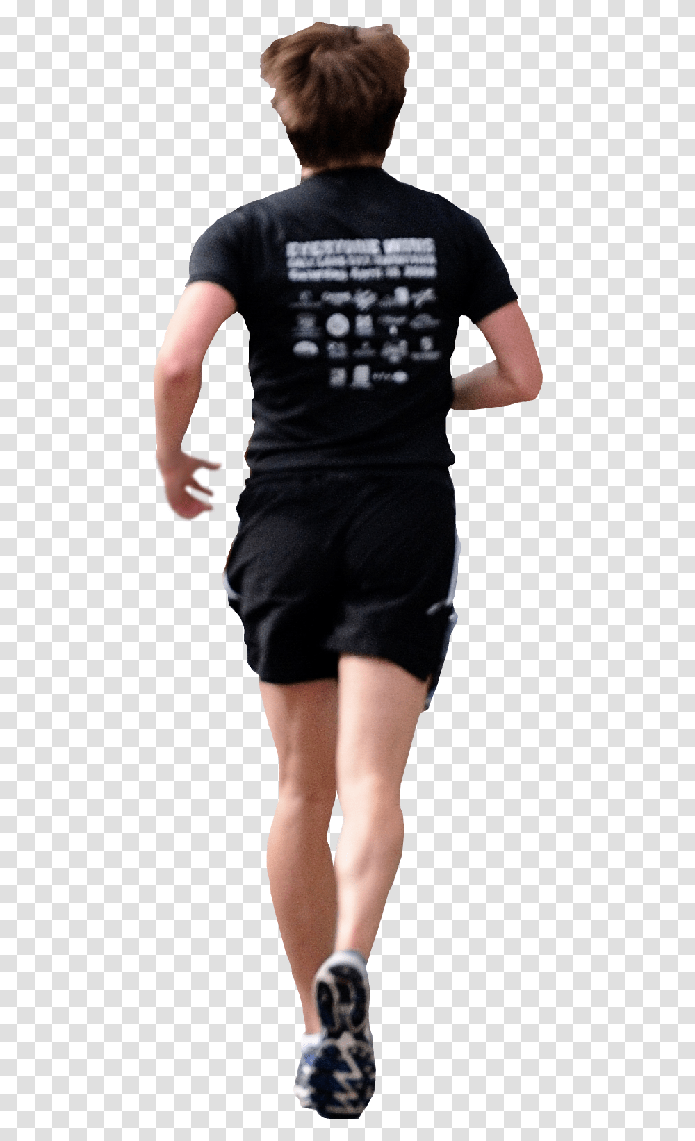 Jogging Man Image People Cutout Running Man Back, Clothing, Apparel, Person, Human Transparent Png