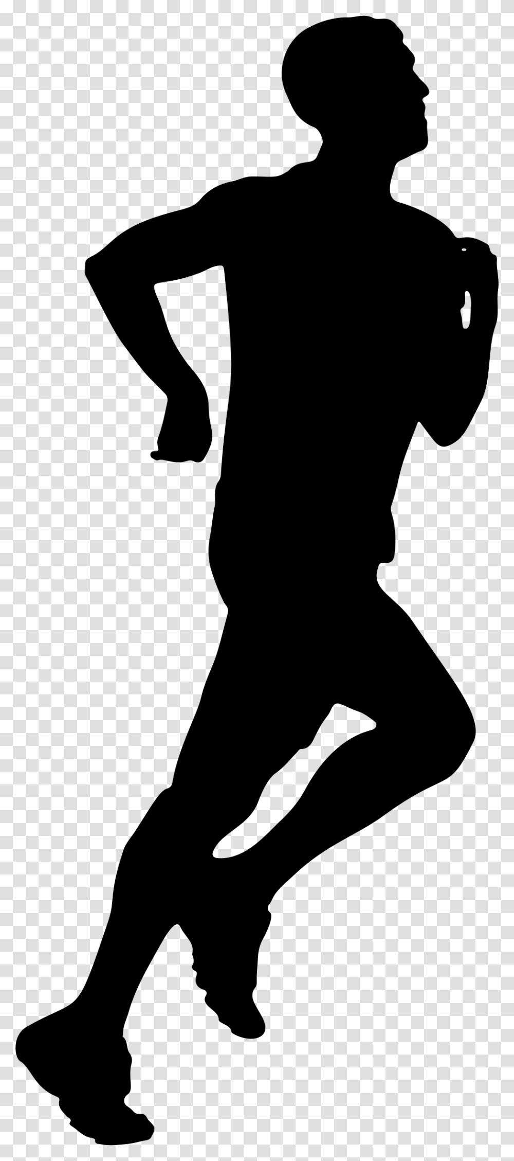 Jogging Silhouette Running Clip Art Jogging Man Silhouette, Gray, World Of Warcraft Transparent Png