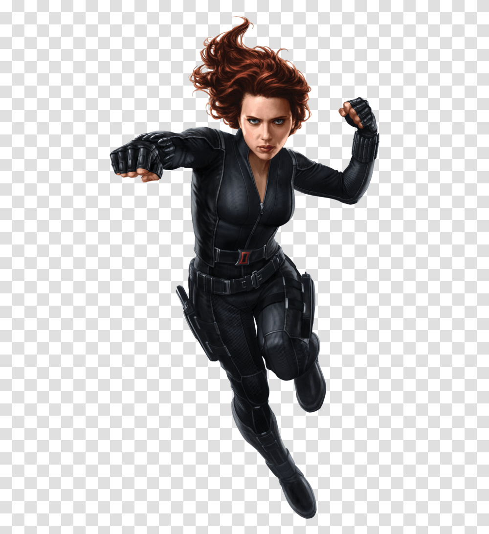 Johansson America Thor Black The Captain Avengers Clipart Black Widow Cut Out, Person, Jacket, Coat Transparent Png
