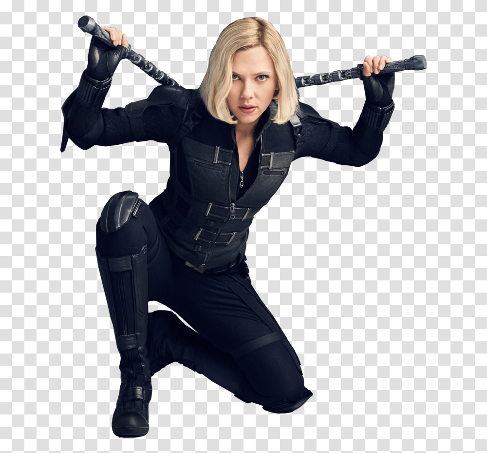 Johansson Captain Infinity Avengers Black Widow Infinity War, Person, Female, Costume, Leisure Activities Transparent Png