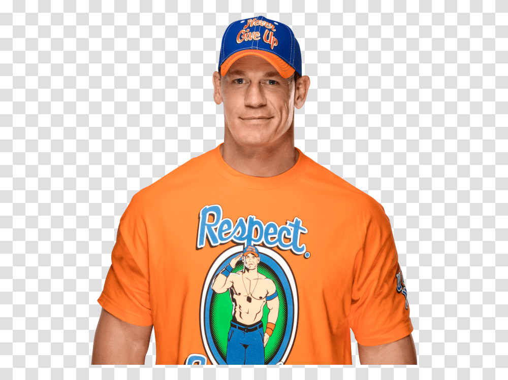 John Cena 2017 3 Image John Cena Orange Shirt, Clothing, Apparel, Person, T-Shirt Transparent Png