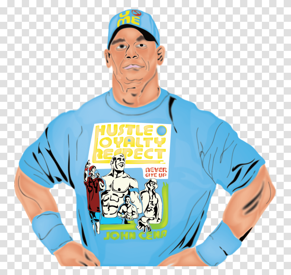 John Cena By, Sleeve, Person, T-Shirt Transparent Png