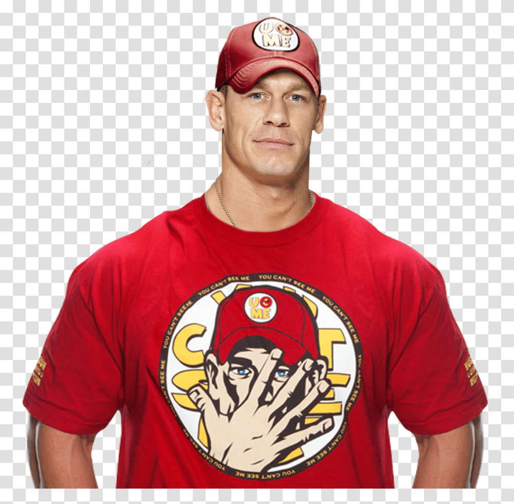 John Cena, Person, T-Shirt, Cap Transparent Png
