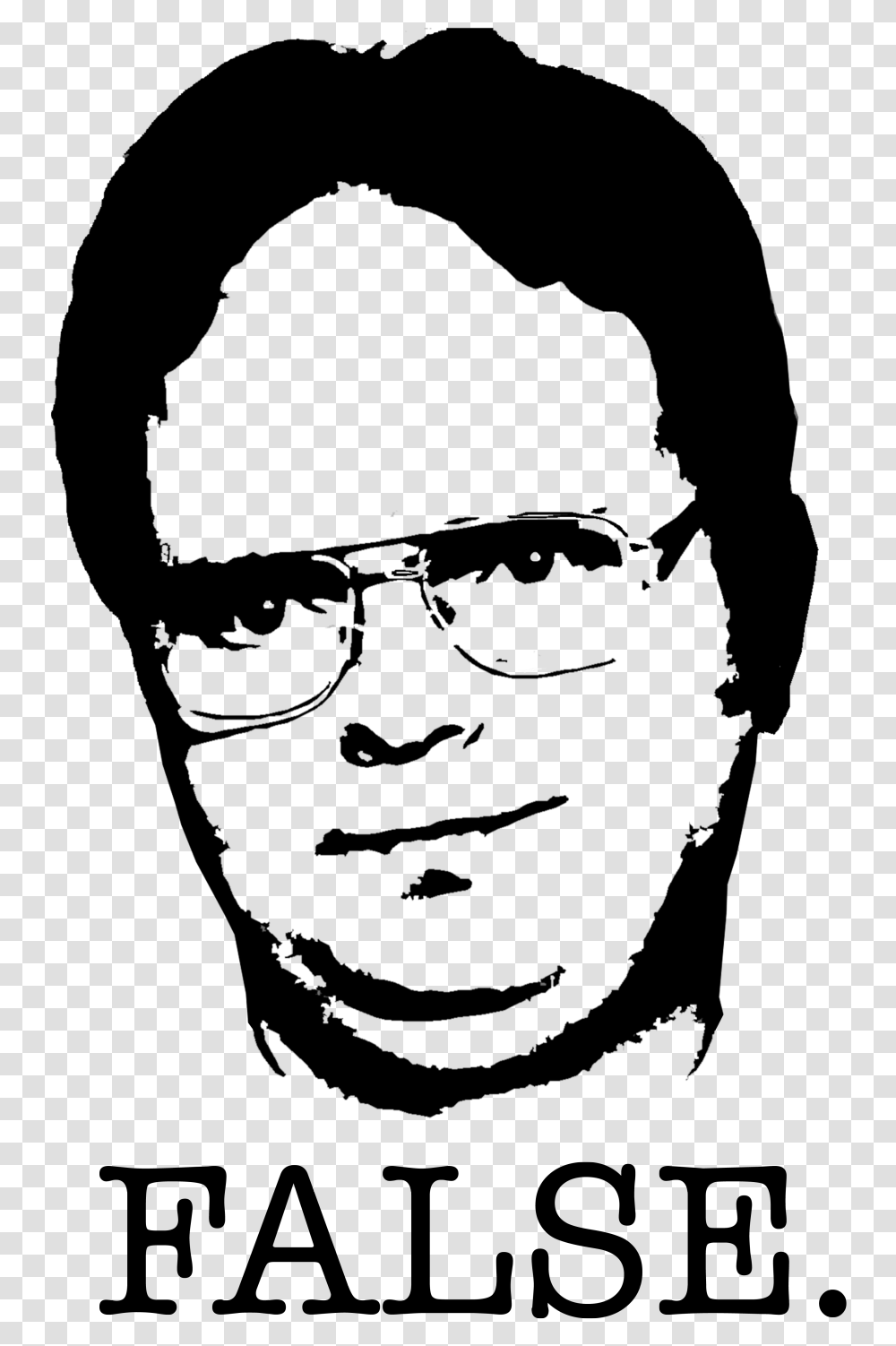 John Cena Face Dwight Schrute Black And White, Head, Person, Glasses, Accessories Transparent Png