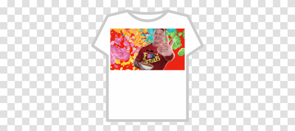 John Cena Fruity Pebbles Roblox Eating, Clothing, Person, Sleeve, Robe Transparent Png