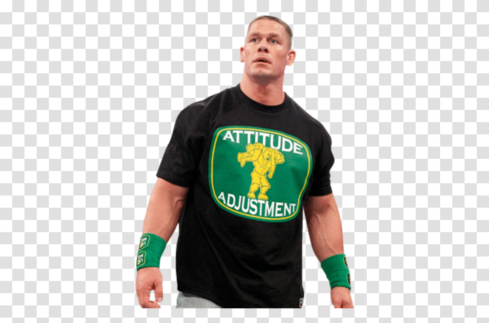 John Cena John Cena Attitude Adjustment, Clothing, Person, T-Shirt, Man Transparent Png