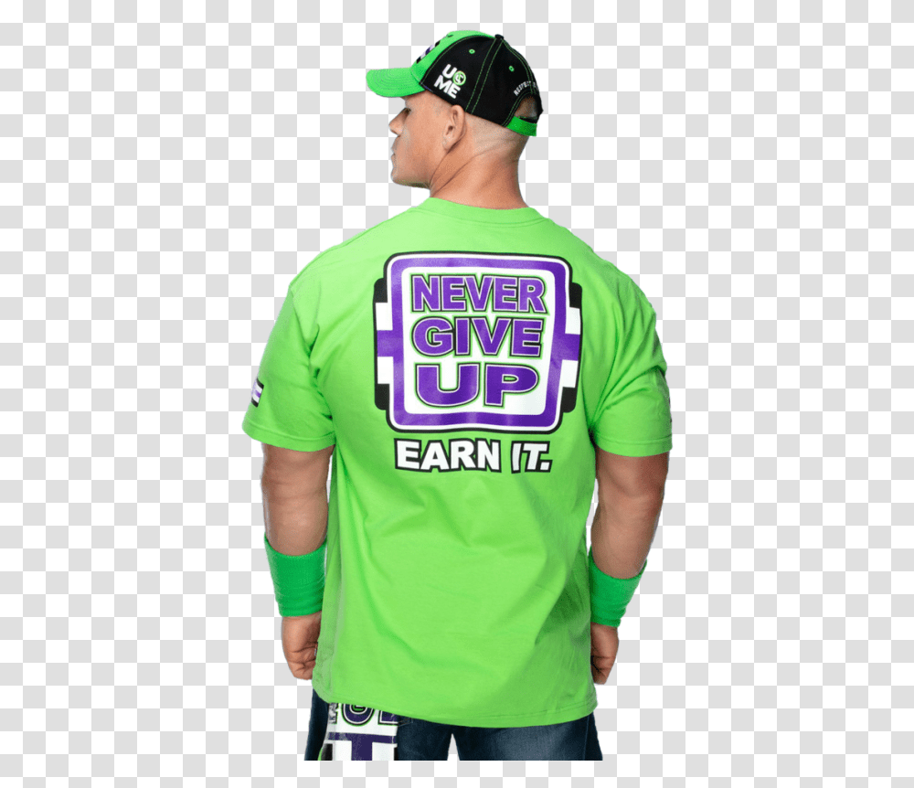 John Cena Never Give Up Logo Posted Logo John Cena Never Give Up, Clothing, Apparel, Person, Human Transparent Png