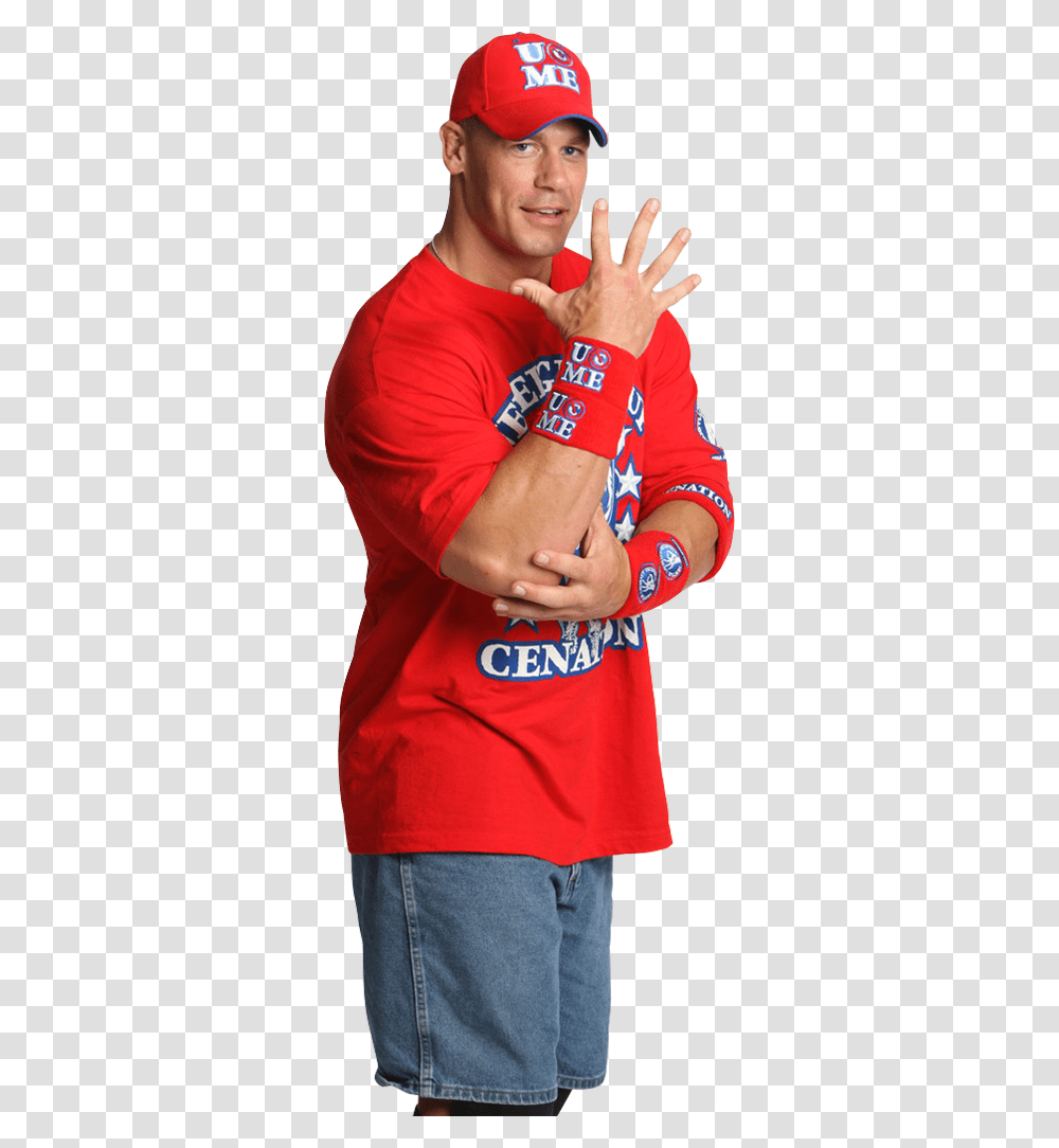 John Cena Red, Person, Arm, Sleeve Transparent Png
