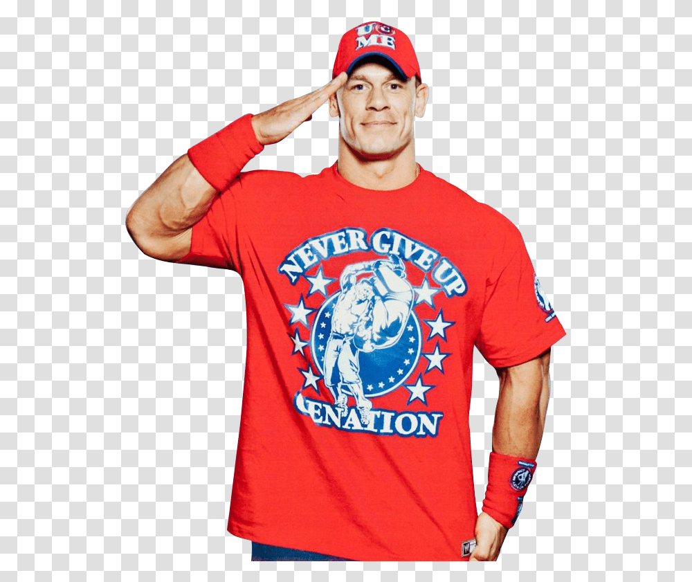 John Cena Red Shirt, Apparel, Person, Human Transparent Png