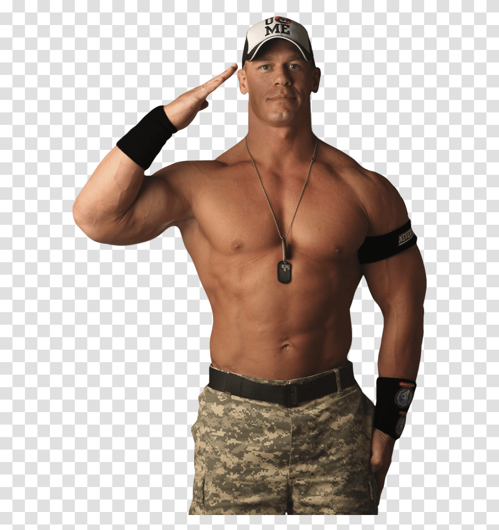 John Cena Soldier John Cena Salute, Person, Human, Necklace, Jewelry Transparent Png