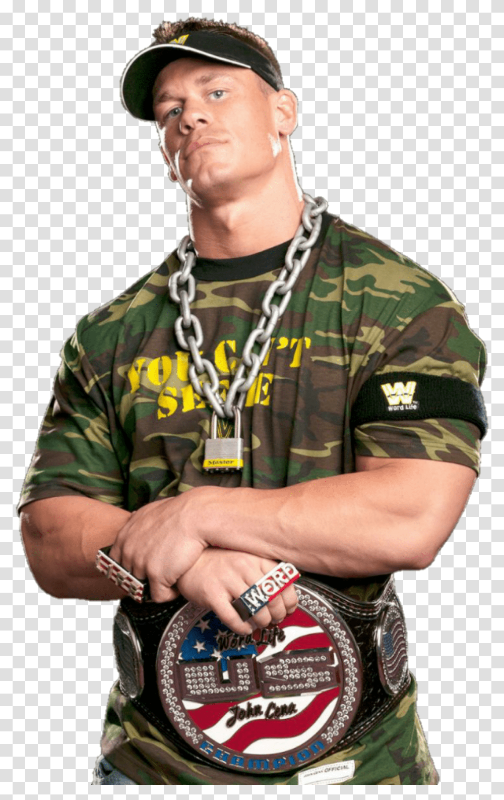 John Cena Usa Champion John Cena Us Championship, Person, Human, Hat Transparent Png