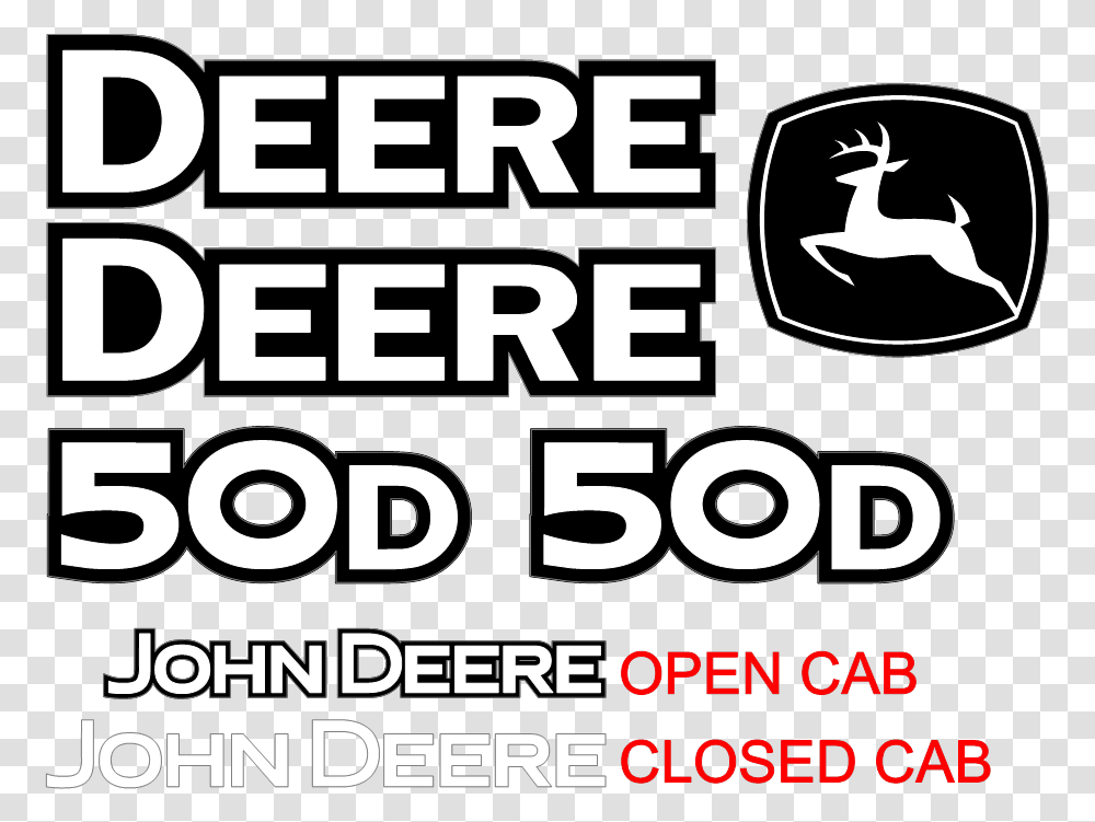 John Deere 50d Logo John Deere, Label, Alphabet, Word Transparent Png