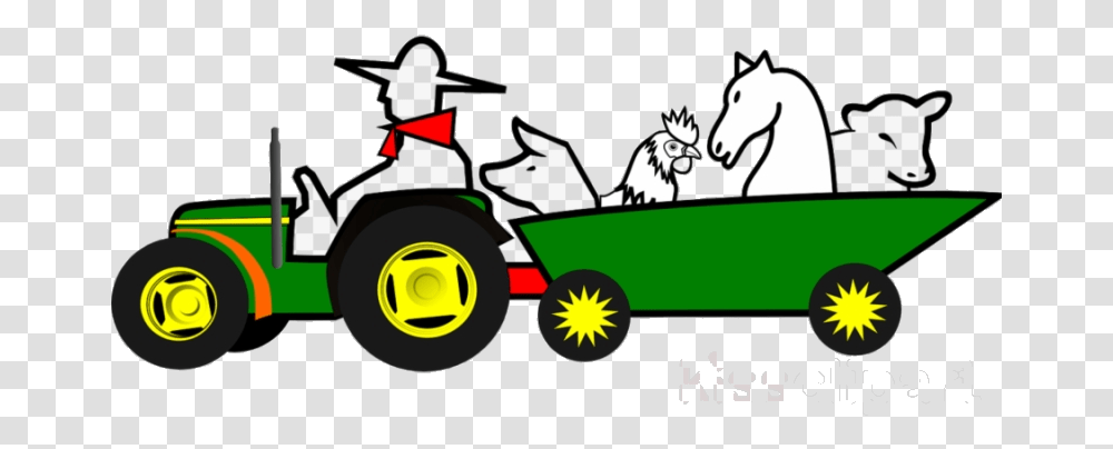 John Deere Animal Transport Cartoon Clipart Cattle Car Moving Animation, Vehicle, Transportation, Fire Truck, Tractor Transparent Png