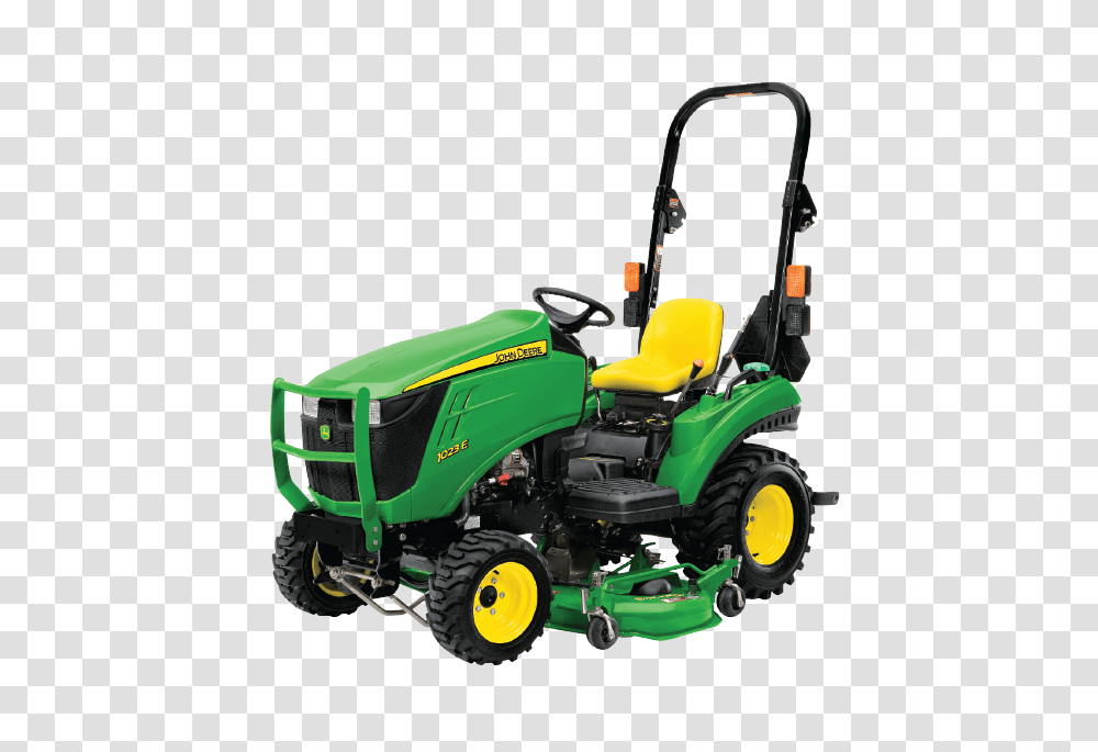 John Deere Compact Tractor Promotion, Lawn Mower, Tool, Vehicle, Transportation Transparent Png