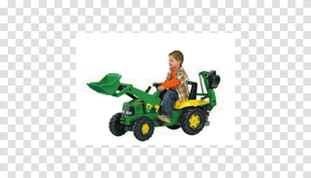 John Deere Premium Tractor With Loader Excavator Cp Ebay, Person, Human, Vehicle, Transportation Transparent Png