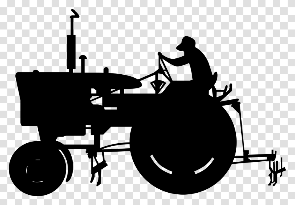 John Deere Tractor Agriculture Black And White Clip Agriculture Black And White Art Transparent Png