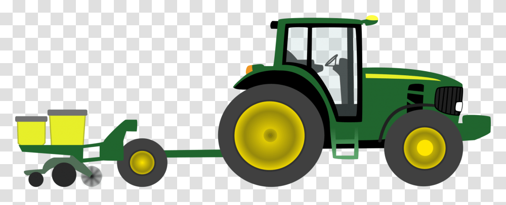 John Deere Tractor Agriculture Farm, Vehicle, Transportation, Lawn Mower, Tool Transparent Png
