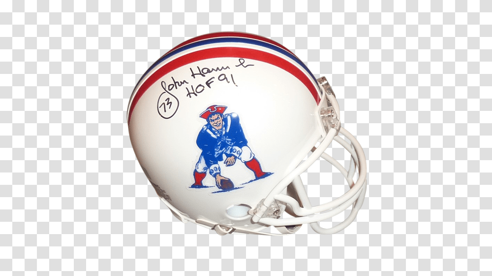 John Hannah Autographed New England Patriots, Apparel, Helmet, Person Transparent Png