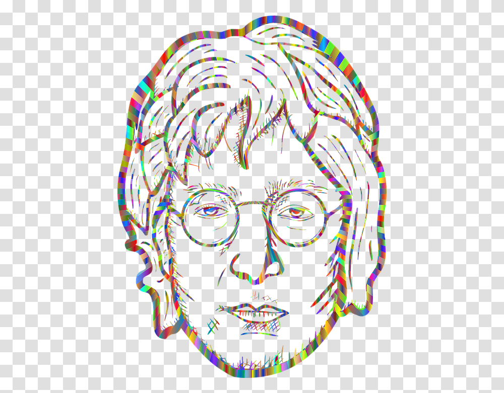 John Lennon Beatles Portrait Line John Lennon Cartoon Drawing, Ornament, Pattern, Doodle, Graphics Transparent Png