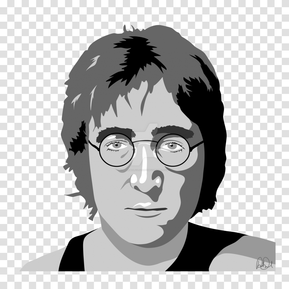 John Lennon, Head, Face, Person, Glasses Transparent Png