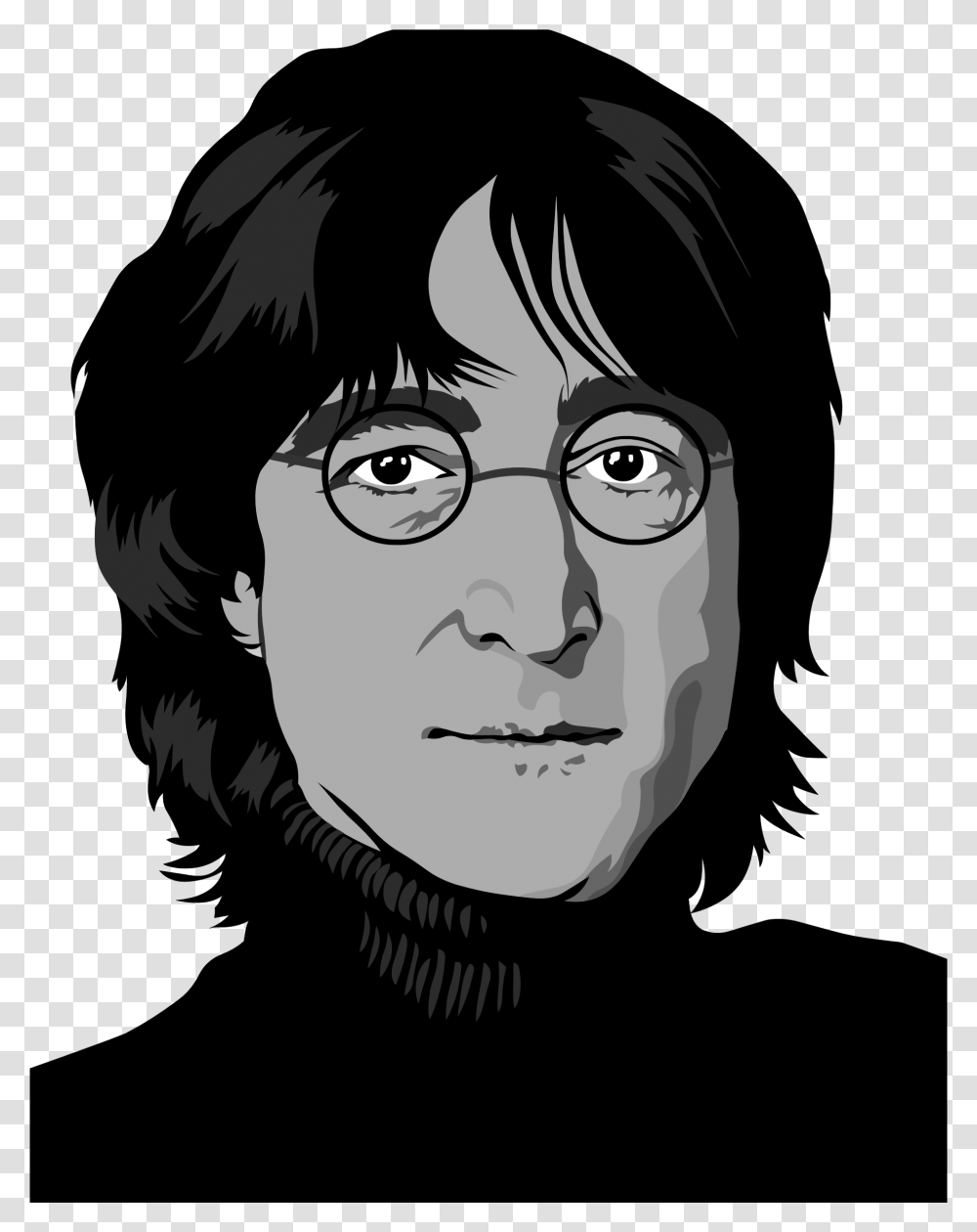 John Lennon Portrait John Lennon, Face, Person, Human, Head Transparent Png