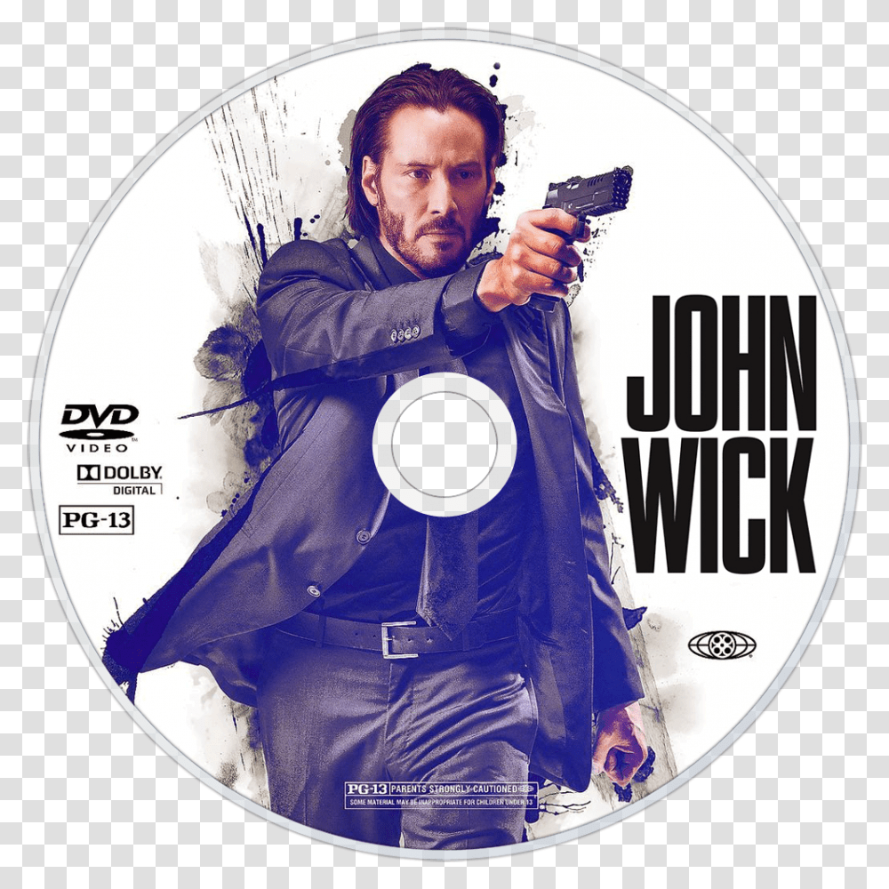 John Wick 1 Dvd Cover, Disk, Person, Human Transparent Png
