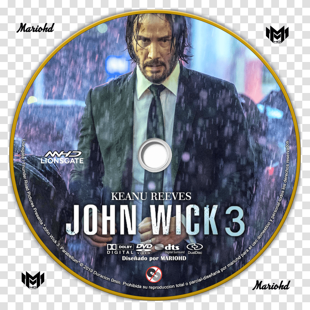 John Wick, Disk, Person, Human, Dvd Transparent Png