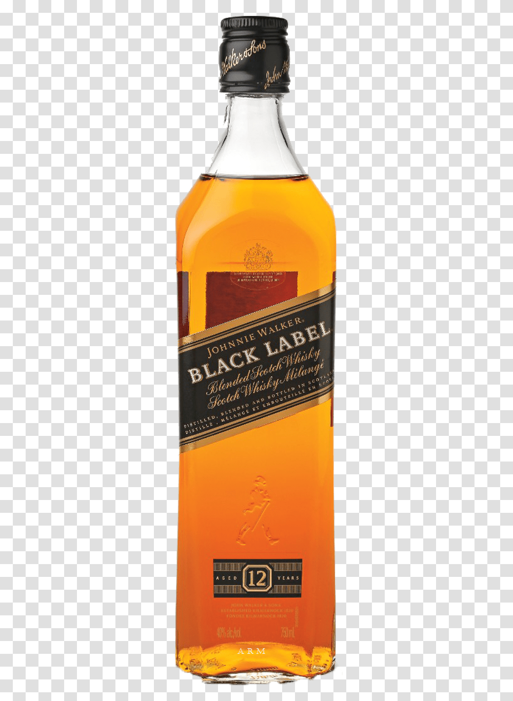Johnnie Walker Black Label 200 Ml, Liquor, Alcohol, Beverage, Drink Transparent Png