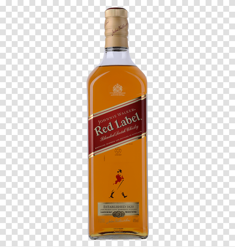 Johnnie Walker Red Label Whiskey, Liquor, Alcohol, Beverage, Drink Transparent Png