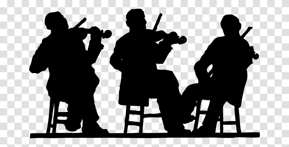 Johnny Automatic 3 Fiddlers In Silhouette, Music, Gray, World Of Warcraft Transparent Png