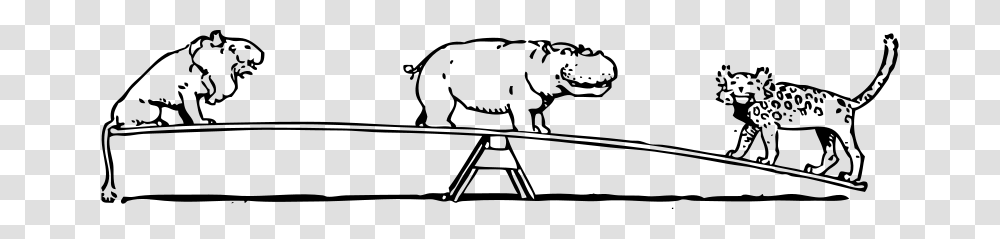 Johnny Automatic Animals On See Saw, Gray Transparent Png