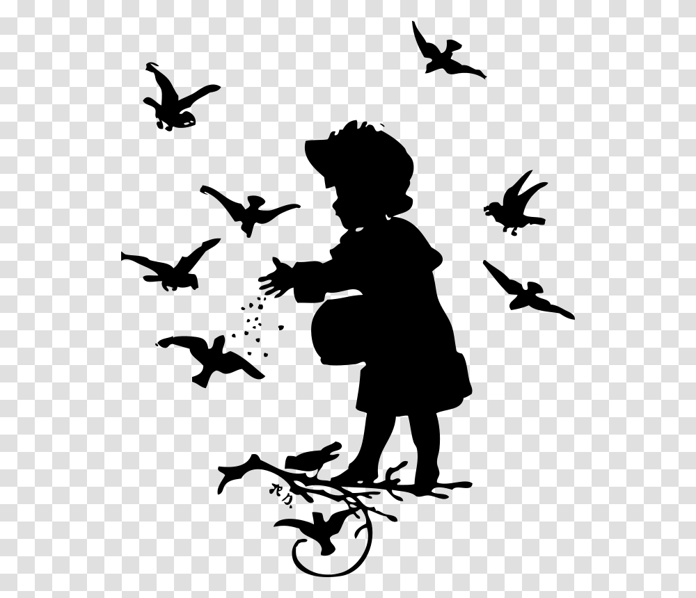 Johnny Automatic Girl Feeding Birds, Animals, Gray, World Of Warcraft Transparent Png