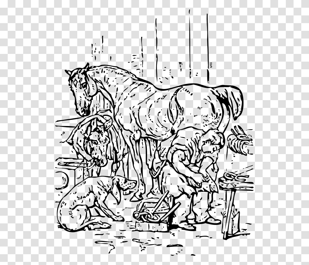 Johnny Automatic Horse Shoeing, Animals, Gray, World Of Warcraft Transparent Png