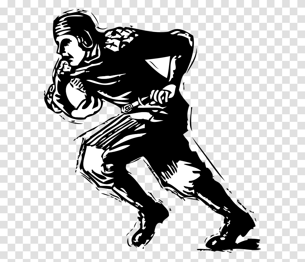 Johnny Automatic Old Time Football Player, Sport, Stencil, Person, Human Transparent Png