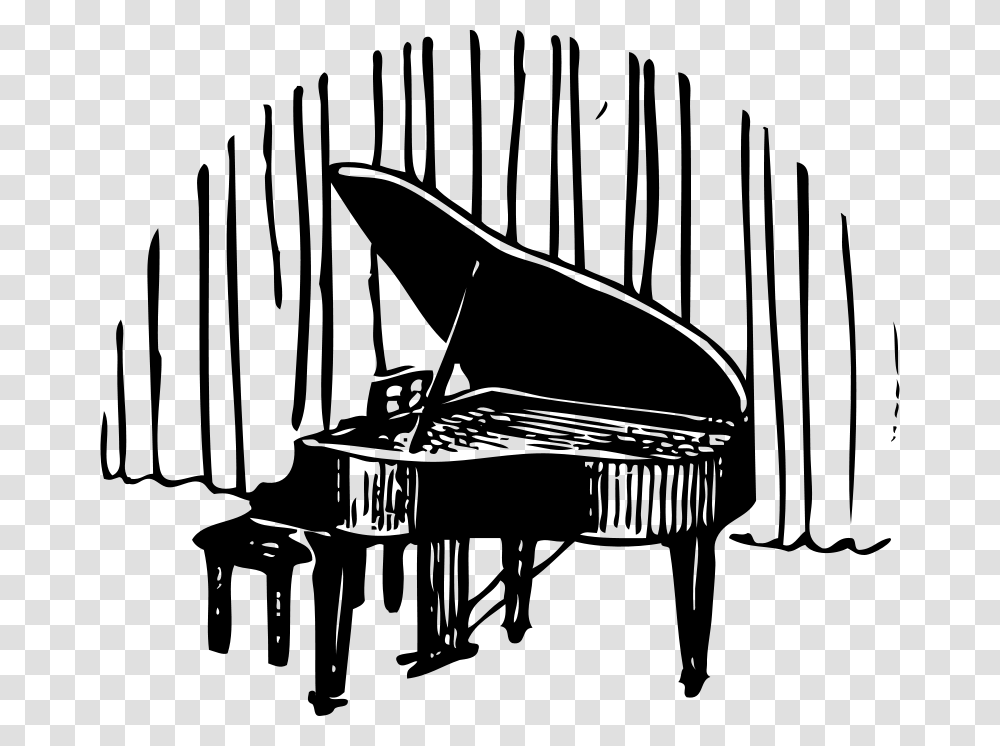 Johnny Automatic Piano In Front Of Curtain, Music, Gray, World Of Warcraft Transparent Png