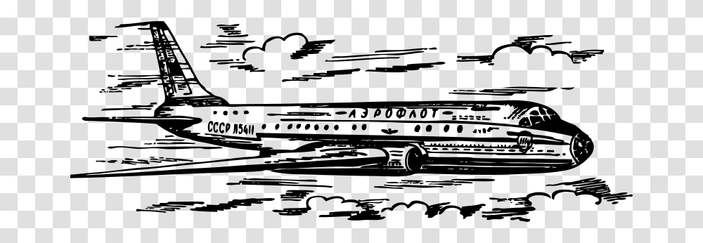 Johnny Automatic TU 104 Airplane, Transport, Gray, World Of Warcraft Transparent Png