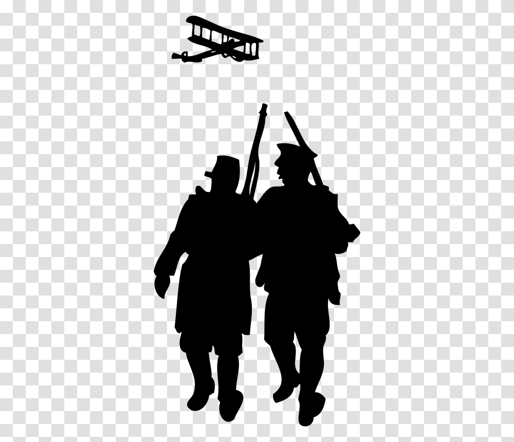 Johnny Automatic World War I Silhouette, Person, Gray, World Of Warcraft Transparent Png