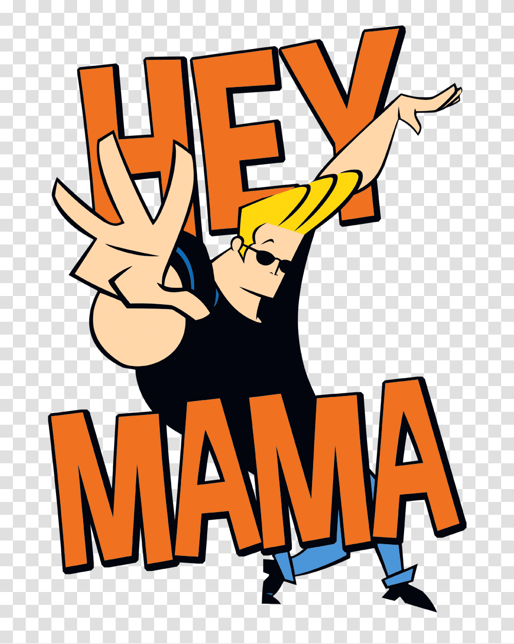 Johnny Bravo Hey Mama Juniors T Shirt, Poster, Advertisement, Hand, Flyer Transparent Png
