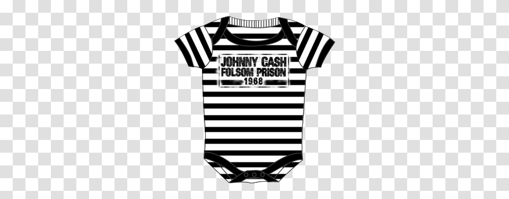 Johnny Cash Onesie Folsom Stripes Baby Johnny Cash Onesie, Clothing, Apparel, Shirt, T-Shirt Transparent Png