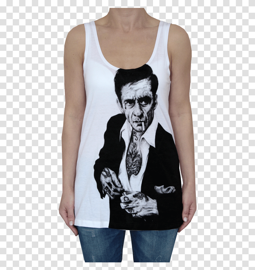 Johnny Cash With Tattoos, Skin, Apparel, Person Transparent Png