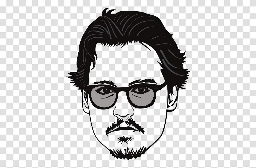 Johnny Depp Clipart, Face, Person, Human, Stencil Transparent Png