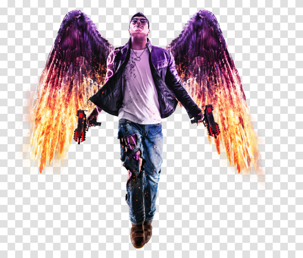 Johnny Gat Saints Row Gat Out Of Hell, Person, Human, Angel Transparent Png