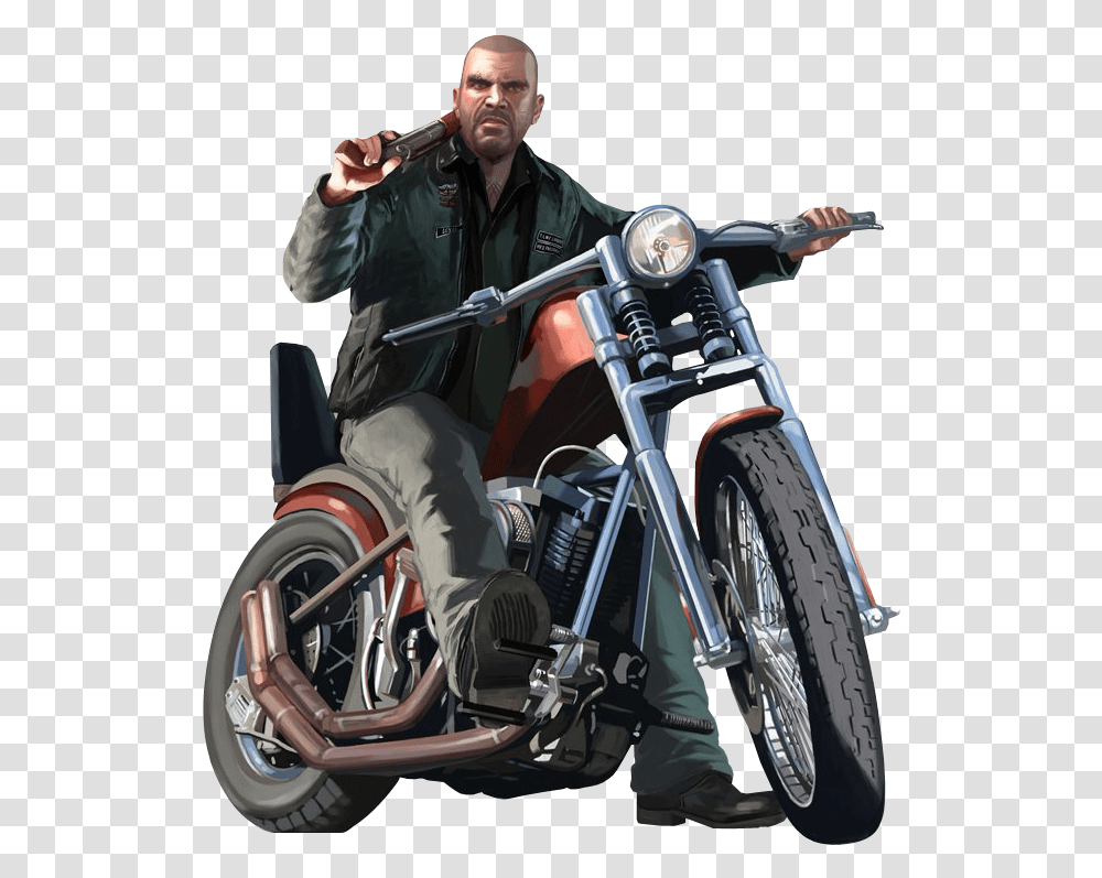 Johnny Klebitz Gta, Motorcycle, Vehicle, Transportation, Person Transparent Png