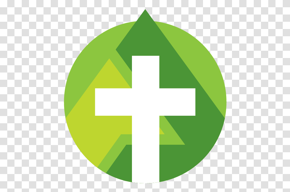 Johnston Heights Church Logo Final Cropped 03 Cross Church Logo, First Aid, Recycling Symbol, Green Transparent Png