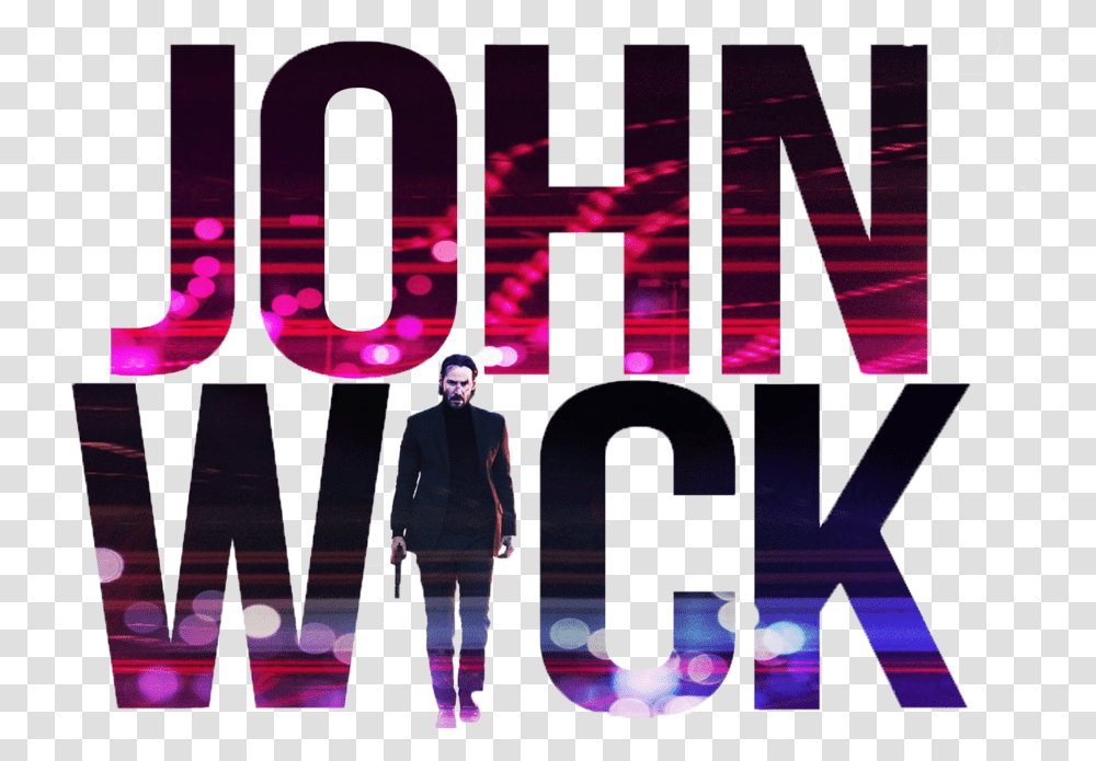 Johnwick Johnwick2 Film Logo Text Freetoedit John Wick, Person, Purple, Alphabet, Suit Transparent Png